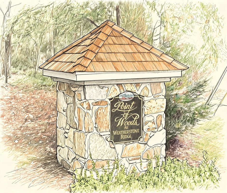 Point of Woods at Weatherstone Ridge community